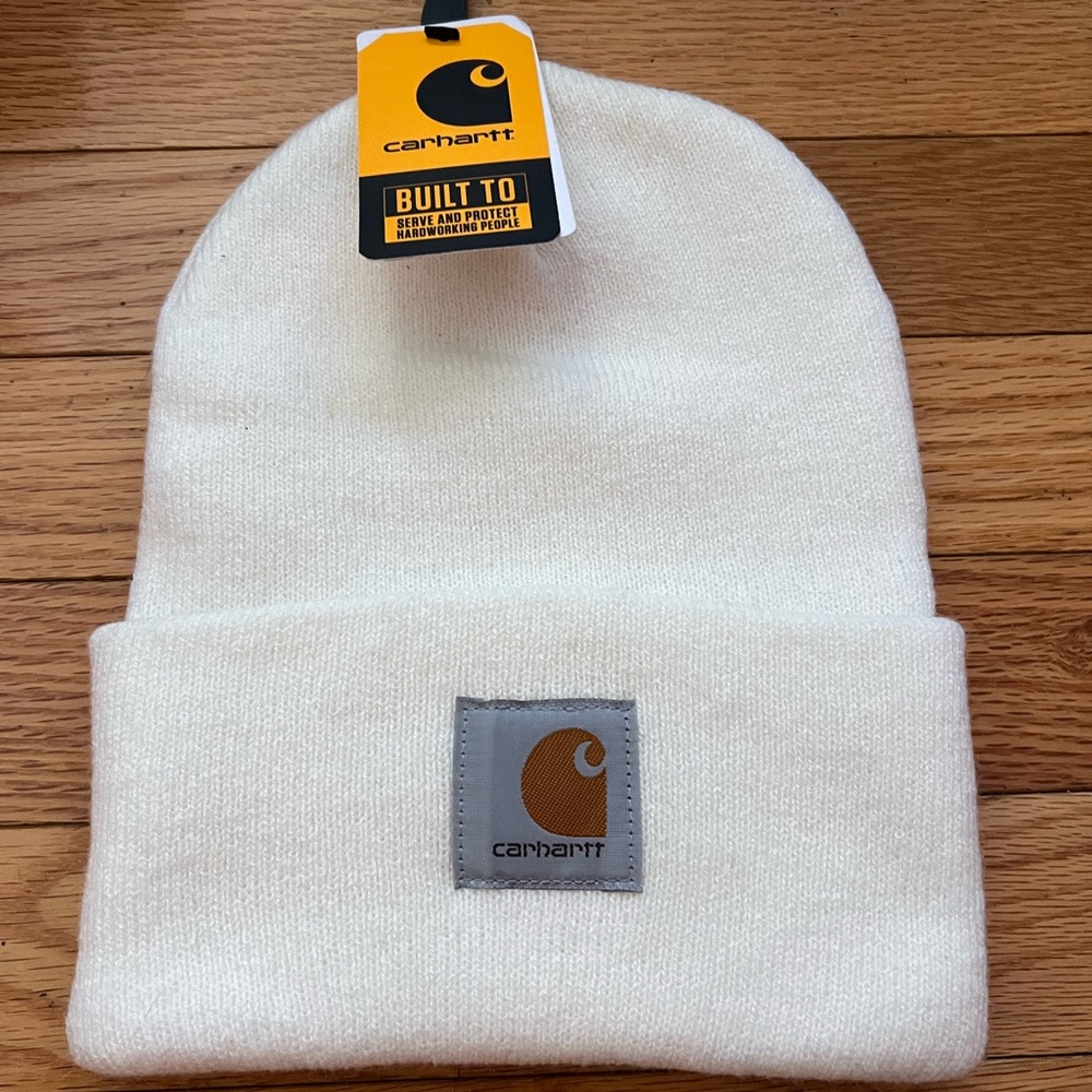 CARHARTT WHITE BEANIE ONE SIZE